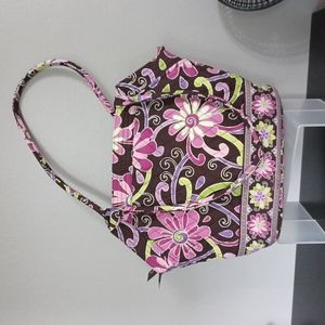 Vera Bradley Zippered Shoulder Tote with 2 front pockets w/ interior pockets